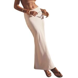 Anthropologie Chic White Tilda Slip Skirt Size S